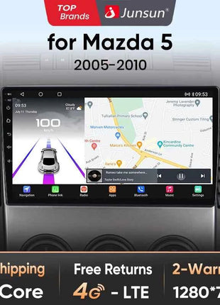 Junsun Qualcomm chip 8-Core Android 13 Car Radio For Mazda 5 2005 2006-2010 Wireless CarPlay Autoradio Stereo Screen Multimedia