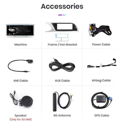 Junsun Bluetooth Wireless Android Auto CarPlay Car Radio Multimedia For Audi A5 2009-2016 4G LTE WiFi GPS Navigation Stereo