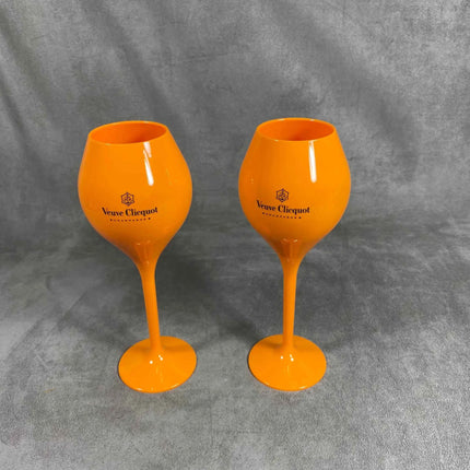 Set 6 Flute Champagne in Acrilico Giallo Policarbonato per Piscina Feste e Outdoor