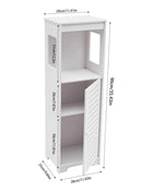 Bathroom Storage Cabinet White PVC Cupboard Shelf 28*25*90cm Tissue Storage Rack Organizer Bathroom Toilet Furniture
