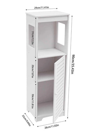 Bathroom Storage Cabinet White PVC Cupboard Shelf 28*25*90cm Tissue Storage Rack Organizer Bathroom Toilet Furniture