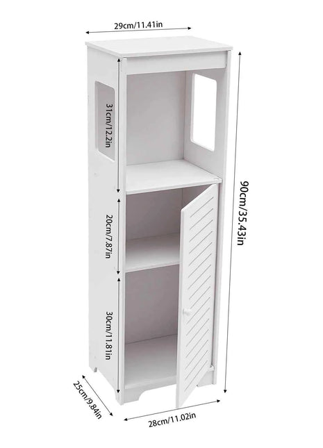 Bathroom Storage Cabinet White PVC Cupboard Shelf 28*25*90cm Tissue Storage Rack Organizer Bathroom Toilet Furniture