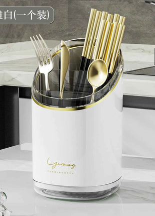 Luxury Chopsticks Storage Box, Household Kitchen Tube, Multi-Functional Draining Rack, Integrated Compartment Cage, Knife Holder