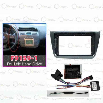 Ownice 9 "Fascias telaio autoradio per Seat Altea Toledo 5P 2004 - 2015 Pannello stereo Cablaggio Cavo di alimentazione Cavo Canbus