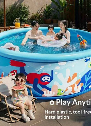 Piscina Portatile Pieghevole Non Gonfiabile per Giardino, Famiglia, Bambini e Adulti, Vasca da Giardino Facile da Montare e Resistente