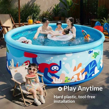 Piscina Portatile Pieghevole Non Gonfiabile per Giardino, Famiglia, Bambini e Adulti, Vasca da Giardino Facile da Montare e Resistente