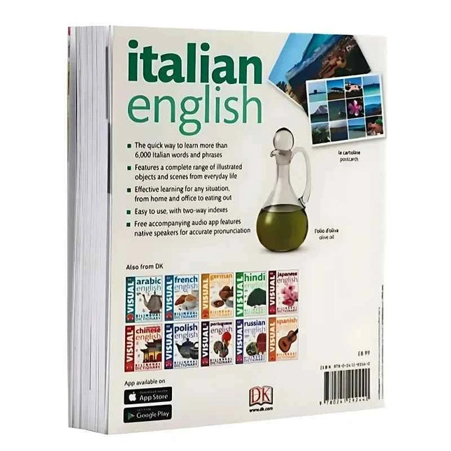 DK Dizionario visivo bilingue italiano inglese Libro di dizionario grafico con confronto bilingue