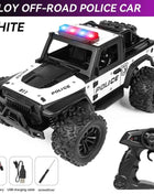 1:16 High Speed Off-Road Alloy RC Cars Police Truck Jeep with Music Sound and LED Lights 2.4G Remote Control Cars Outdoor Toy