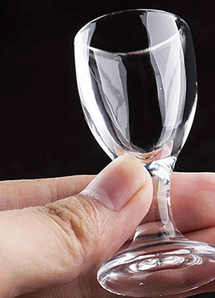 Set Mini Calici Shot 10/15/25ml Trasparenti con Piede Alto per Liquori e Spirits
