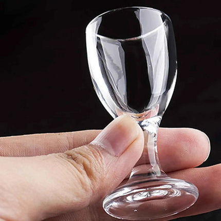 Set Mini Calici Shot 10/15/25ml Trasparenti con Piede Alto per Liquori e Spirits