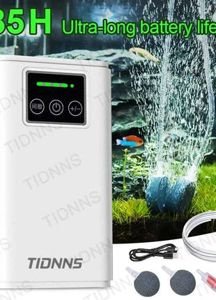Aquarium Fish Tank Oxygen Pump Charging Dual-Purpose Air Pump Usb Lithium Battery Household Portable Fishing Mute 6000mA Outdoor