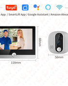 Tuya 1080P WiFi Door Bell Camera Google Alexa Smart Life Video Peephole PIR Motion Detector Digital Door Viewer with Intercom