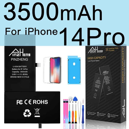 PINZHENG Real High Capacity Battery For iPhone 15 14 Pro Max 15 Pro 14 Pro 15 Plus 14 Plus 15 Pro Max Replacement Batteries