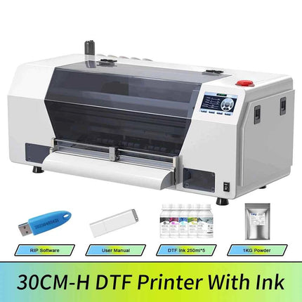 A3 Plus XP600 DTF Printer,Direct to Film,2X-Speed Compared to L1800,5" LED Multi-Function Display,Film Cutter,For Small Business