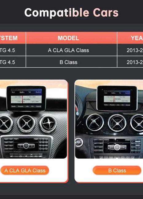 1920*720 Touch Screen Car Multimedia Display For Benz A B CLA GLA W176 W463 W246 2013-2015 NTG4.5 Wireless Carplay Android Auto