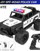 1:16 High Speed Off-Road Alloy RC Cars Police Truck Jeep with Music Sound and LED Lights 2.4G Remote Control Cars Outdoor Toy
