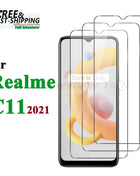 Screen Protector For OPPO Realme C11 2021 Tempered Glass High Aluminum 9H HD Clear Transparent Case Friendly