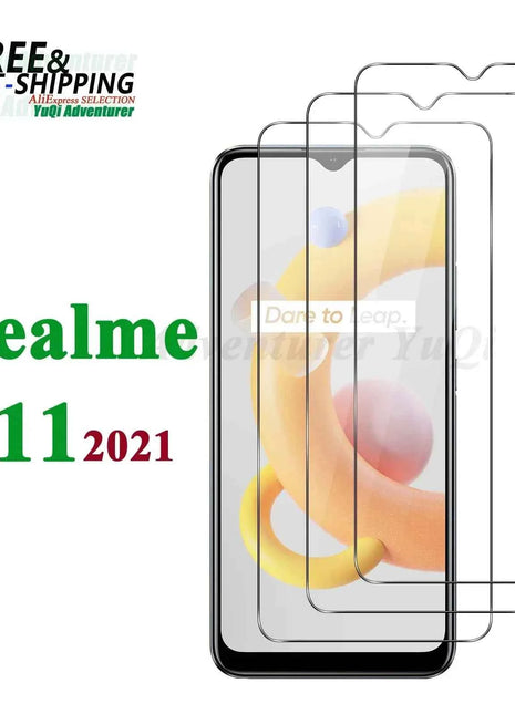 Screen Protector For OPPO Realme C11 2021 Tempered Glass High Aluminum 9H HD Clear Transparent Case Friendly