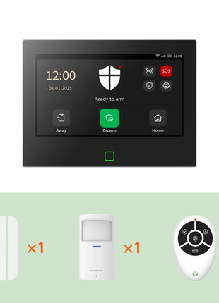 Distanza di trasmissione 500 m 7 pollici GSM LoRa Staniot Versione Sistema di allarme di sicurezza Tuya WiFi 4G Smart Home Kit allarme antifurto Casa