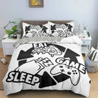 Gamepad Polyester Duvet Cover Set Colourful Button King Play Gamer Bedding Set Kids Teens Man Video Game for Child