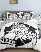 Gamepad Polyester Duvet Cover Set Colourful Button King Play Gamer Bedding Set Kids Teens Man Video Game for Child