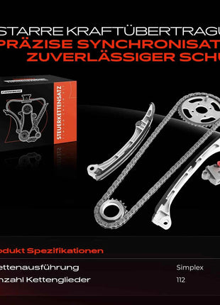 Set Catena di Distribuzione Frankberg 1x per Toyota Auris Avensis Corolla Verso RAV 4 III IV 2.0L 2.2L 1350626010 TC9130FK