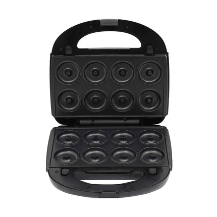 8-in-1 Multifunctional Breakfast Maker, Sandwich Maker, Waffle Maker, Doughnut Maker, with 8 Molds, 750W High Efficiency, Black