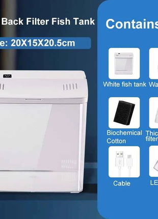 Fish tank living room small mini Douyu tank household tabletop ecological tank self circulating back filter goldfish tank