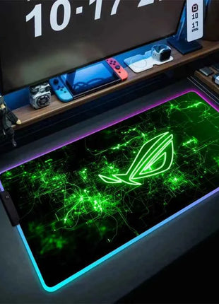 Black Mouse Pad Asus Rgb Gaming Mause Mat Anime Mats Gamer Rug Pc Xxl Cute Pads Large Game Keyboard Carpet Backlight Mousepad
