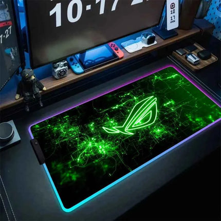 Black Mouse Pad Asus Rgb Gaming Mause Mat Anime Mats Gamer Rug Pc Xxl Cute Pads Large Game Keyboard Carpet Backlight Mousepad