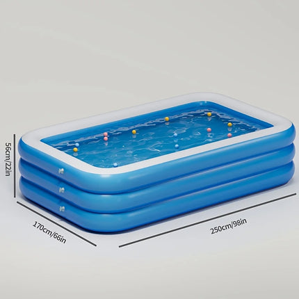 Piscina gonfiabile per cortile, giardino con prato, grande piscina estiva pieghevole per giochi d'acqua, piscina portatile multifunzionale per esterni