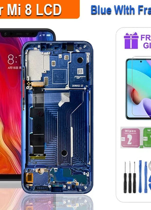 6.21 ''Super AMOLED LCD Per Xiaomi Mi 8 LCD M1803E1A Display Touch Screen Digitizer Assembly Parti di Ricambio Per Mi 8 Schermo