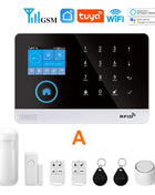 WiFi + GSM/4G and 2G Wireless Security Protection Smart Home App and Tuya Home Security Alarm System Alexa Remote Operation 433 Mhz