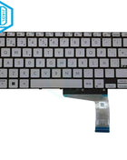 FR LA US SP Silver Black Backlight Keyboard For ASUS Vivobook X1402ZA X1404 X1405 X1403 Laptop Backlit Keyboards silver keycaps