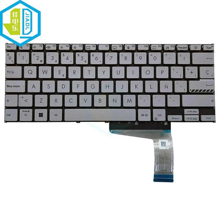FR LA US SP Silver Black Backlight Keyboard For ASUS Vivobook X1402ZA X1404 X1405 X1403 Laptop Backlit Keyboards silver keycaps