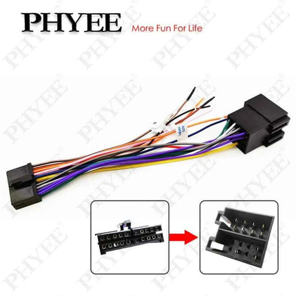 Adattatore per cablaggio da 20 pin a ISO Spina 20P Cavo ISO Cablaggio Cavi accessori universali per autoradio con schermo retrattile DIN