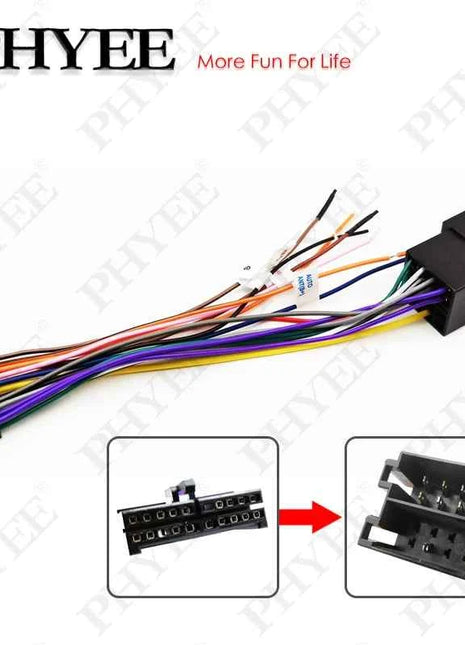 Adattatore per cablaggio da 20 pin a ISO Spina 20P Cavo ISO Cablaggio Cavi accessori universali per autoradio con schermo retrattile DIN