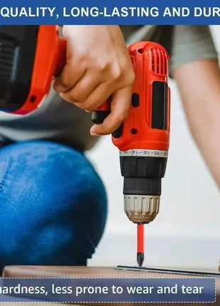 Magnetic Non-Slip Drill Bit Set 3/6/12 Pieces, S2 Steel, Crosshead and Impact Drill Bits, Suitable for Electric and Hand Drivers