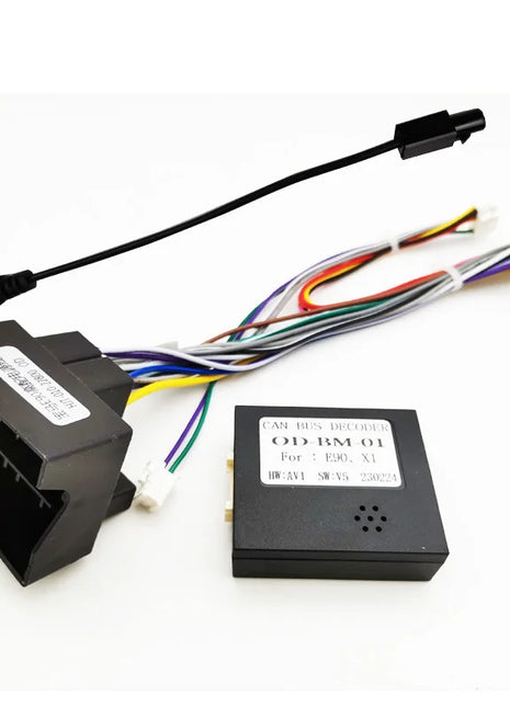 Adattatore per cablaggio Quadlock Decodificatore CAN Bus Spina a 16 pin Connettore Quad Lock Cavo di cablaggio per unità principale Android per BMW 3 E90 X1 E84