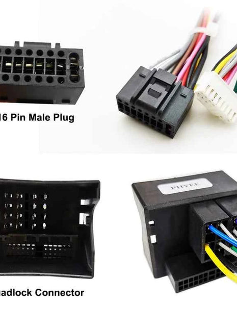 Adattatore per cablaggio Quadlock Decodificatore CAN Bus Spina a 16 pin Connettore Quad Lock Cavo di cablaggio per unità principale Android per BMW 3 E90 X1 E84