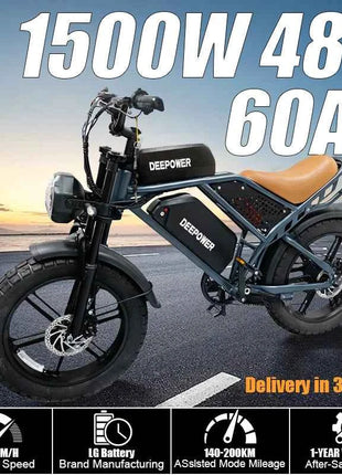 QS7 electric bicycle 1500W brushless motor 60Ah performance E-bike battery single rider off-road motorcycle performance