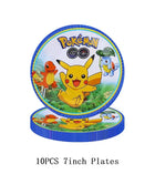 Forniture per decorazioni per feste di compleanno a tema Pokemon Cartoon Pokemon Go Stoviglie Tazze Piatti Palloncino Pikachu per bomboniere per baby shower