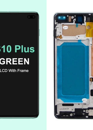 TFT con cornice per Samsung S10 Plus S10 + G975F Display LCD Touch Screen digitale per Samsung S10 G973F Parti di ricambio per schermo