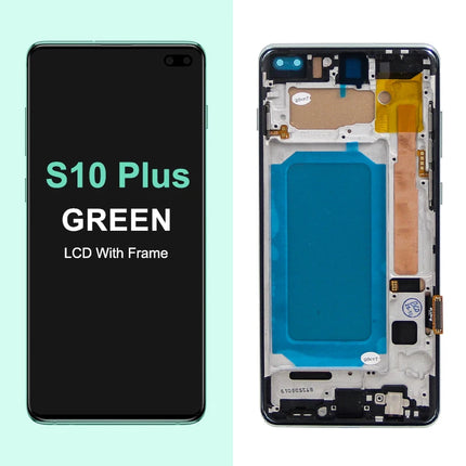 TFT con cornice per Samsung S10 Plus S10 + G975F Display LCD Touch Screen digitale per Samsung S10 G973F Parti di ricambio per schermo