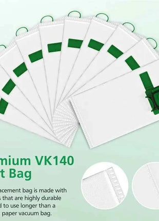 【RABATT】For Vorwerk Kobold Kobald VK140 VK150 Replacement Dust Bag Non-Woven Material Vacuum Cleaner Spare Part 20PCS