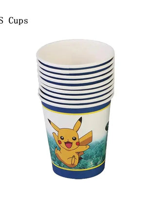 Forniture per decorazioni per feste di compleanno a tema Pokemon Cartoon Pokemon Go Stoviglie Tazze Piatti Palloncino Pikachu per bomboniere per baby shower