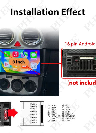 Telaio pannello Android da 9", cablaggio decodificatore bus CAN Quadlock, ritenzione SWC, adattatore P&P 16 pin, per Opel Astra H, Corsa D, Antara