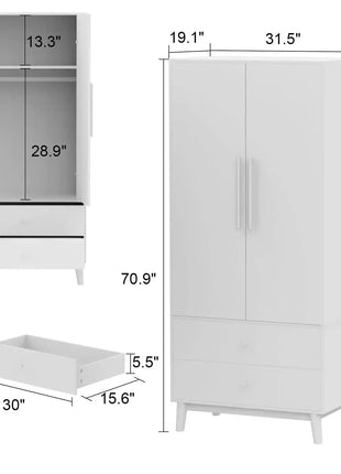 Z Robusto mobili in legno Camera da letto Moderna grigia Ampio spazio di archiviazione Armadi guardaroba Para Habitacion Q