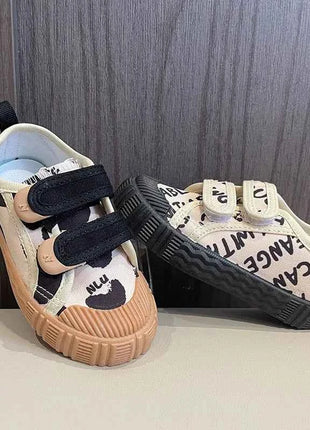Scarpe per bambini per ragazze ragazzi scarpe di tela con suola morbida antiscivolo lettere per bambini scarpe Casual per bambini Tenis scarpe da ginnastica traspiranti versatili