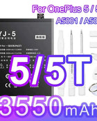 NOHON Replacement Battery for OnePlus 7T 8T 9RT 10T 12 11 9 8 7 6T 6 5T 5 7TPro Phone Batteries BLP801 BLP685 BLP745 BLP743